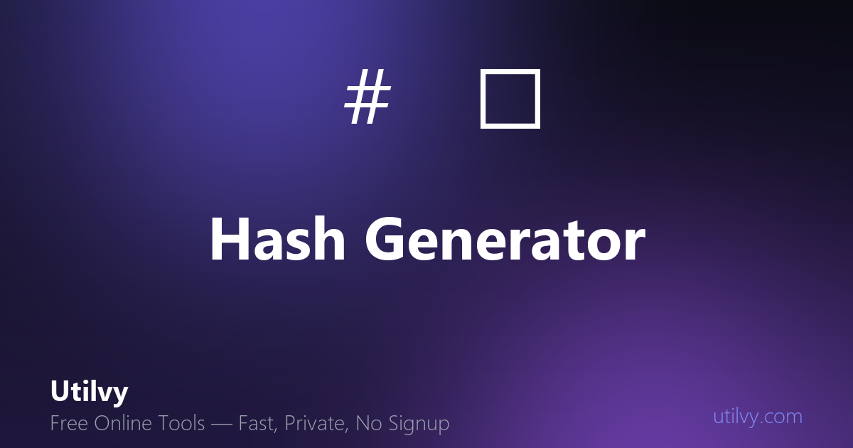 Free MD5 & SHA Hash Generator Online